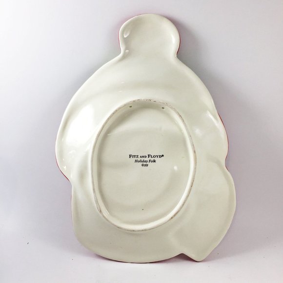 Fitz and Floyd Holiday Folk Snowman Canape Cookie Plate Treat Christmas - Picture 3 of 4
